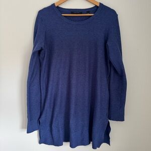 Cyrus Deep Purple Long Sleeve Knit Tunic Sweater